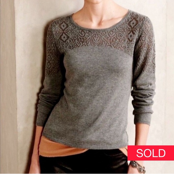 Anthropologie Sweaters - Anthropologie Knitted Knotted Silk Blend Long Sleeves Top